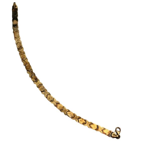 Brilliance Hugs Kisses XO Gold over 925 Sterling Silver Bracelet 8" Fine Jewelry - Picture 14 of 16